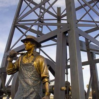Giant Oil Worker Monument