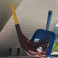 Big Sweep - Dust Pan and Broom Sculpture