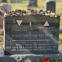 Pink Triangle Grave of a Gay Vet
