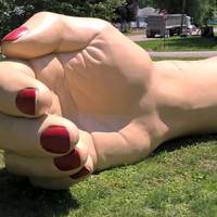 Giant Hand with Painted Nails