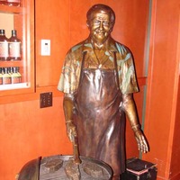 Big Barbecue Grill and Bronze Inventor