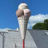 Triple-Scoop Cone on a Pole