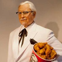 Pose With Wax Colonel Sanders