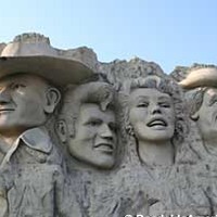 Mount Rushmore with Fake Celebrity Heads