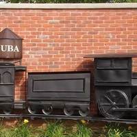 1870s Train Replica on a Wall