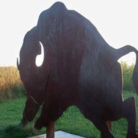 Buffalo Hunt - Metal Silhouettes