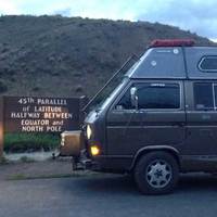 45th Parallel in Yellowstone Park