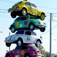 Tower of VW Bugs
