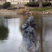 Mermaid Statue in the Concho River