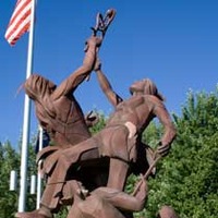 Ho-Chunk Lacrosse Players Statue