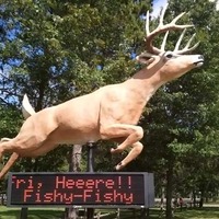Leaping Whitetail Deer Statue
