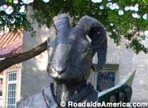 Ram-Headed Storyteller statue.