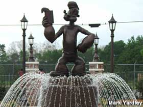 Popeye Statue and Fountain.