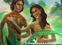 Adam and Eve at the Museum of Earth History.