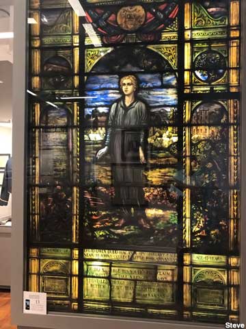Stained glass displayed in the museum.
