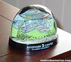 Biosphere 2 snow globe.