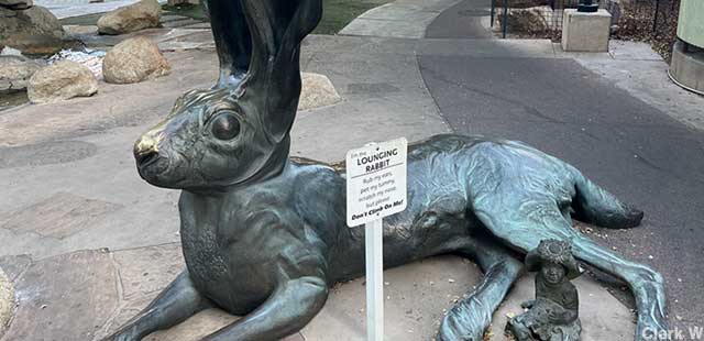 Don't sit on the Lounging Rabbit.