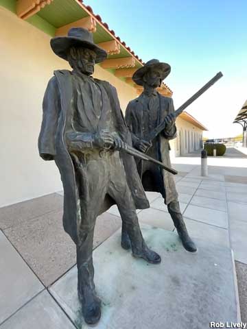 Wyatt Earp and Doc Holliday statues.