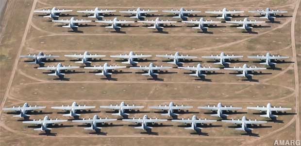 Some of the Boneyard's 4,000 aircraft. Most will never fly again.