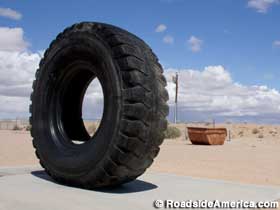 Tire for 190-ton mining truck.