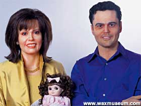 Donnie and Marie Osmond in wax.  