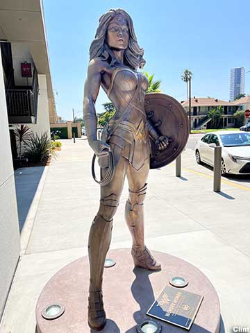 Wonder Woman statue.