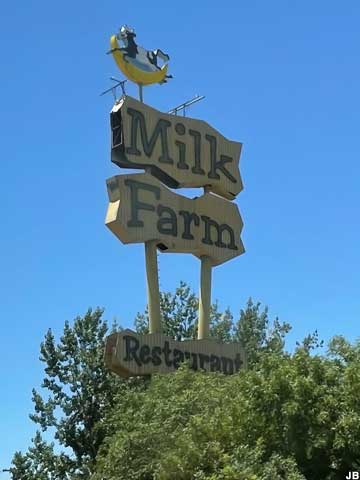 Milk Farm sign.
