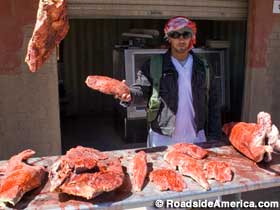 A harmless meat vendor -- or is he?