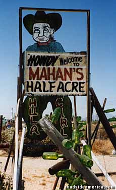 Mahan's Half Acre sign.