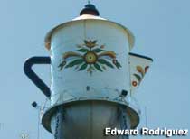 Coffee pot water tower.