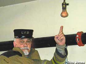 The light bulb in the Livermore Fire Department has been on for more than a century.