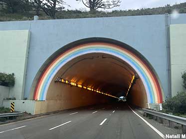 Rainbow tunnel.