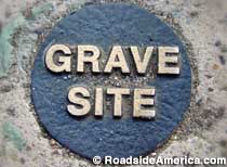 Sidewalk graves.