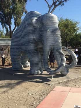 Mammoth sculpture.