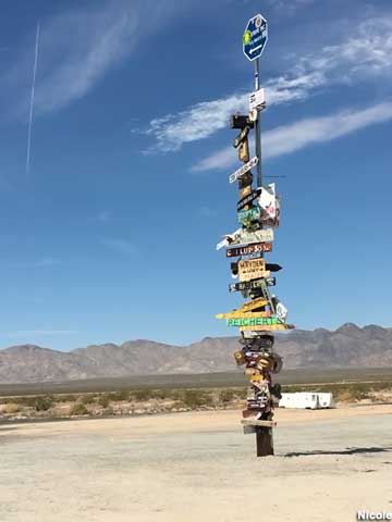Desert signpost.