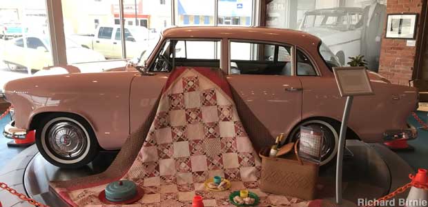 Quilts and cars.