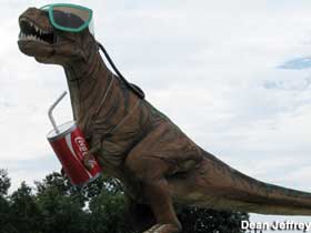 T-Rex with product placement.