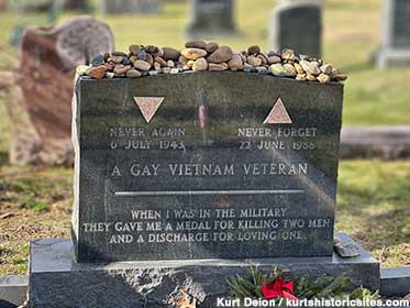 Pink Triangle Grave of a Gay Veteran.
