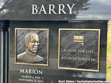 Tomb of Mayor-For-Life Marion Barry.