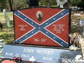 Confederate Flag grave stone.