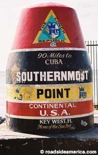 Southernmost marker, Key West, Florida.