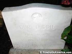 Our Laddie headstone.