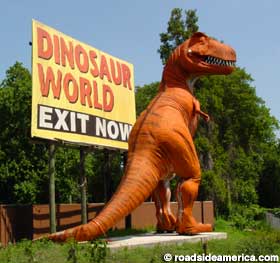T-Rex Dinosaur sign.