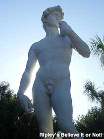 Replica of Michelangelo's David sculpture.