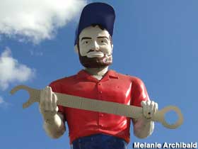 Muffler Man with giant wrench.