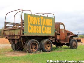 Drive Tanks Crush Cars.