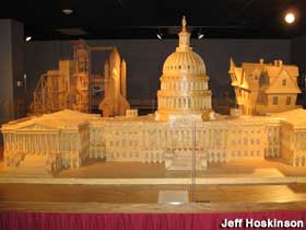 US Capitol made from matchsticks.