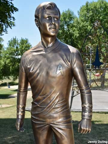 Bronze Statue of James T. Kirk.