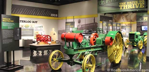A century-old Waterloo Boy entices John Deere fans into the tractor museum.