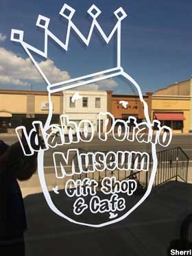 Museum gift shop and cafe door.
